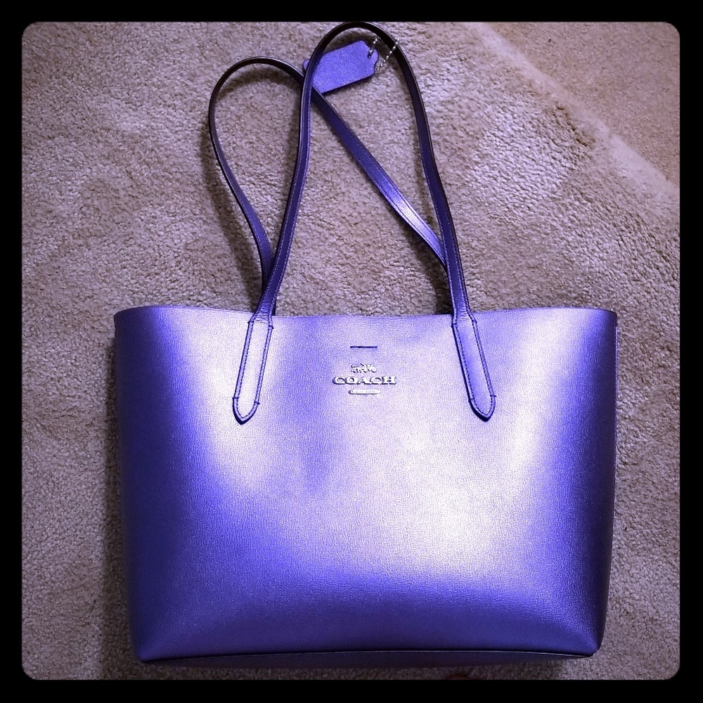 Coach metallic purple Avenue oversized